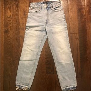Abercrombie Simone high rise ankle straight jeans